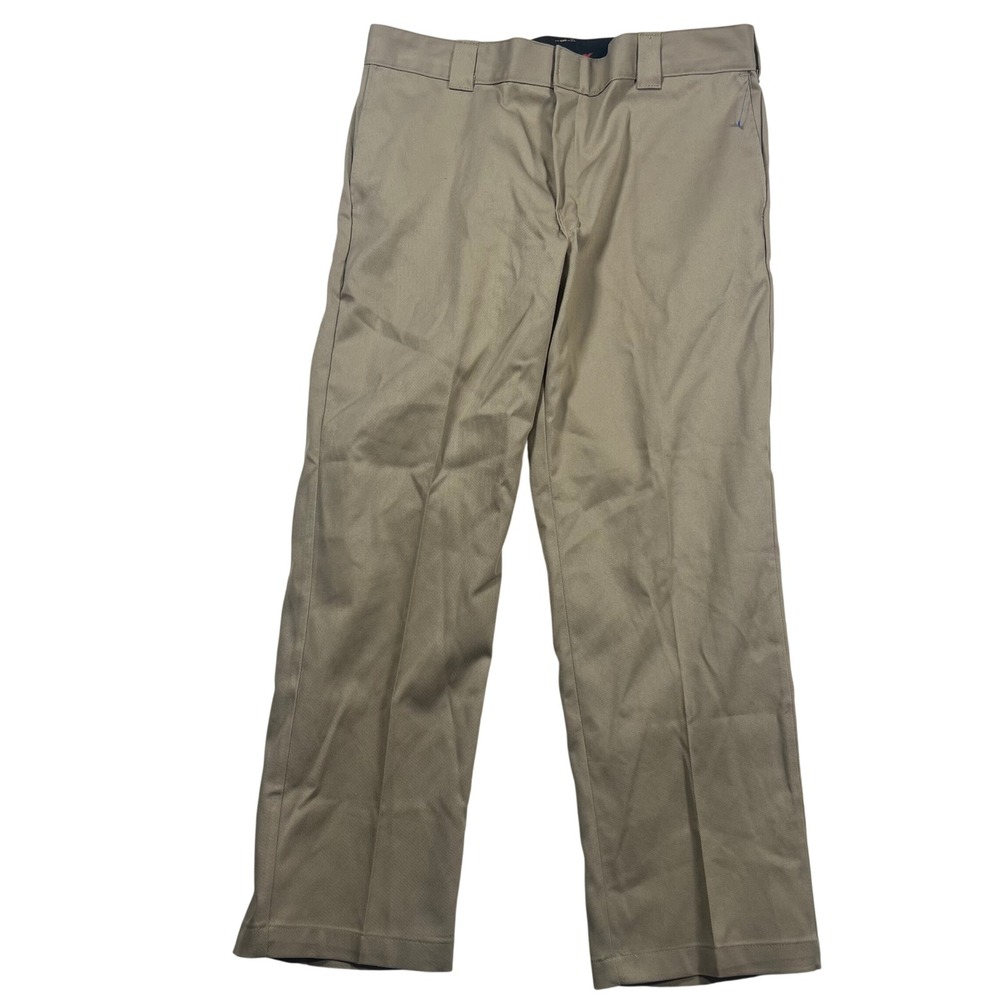 Dickies 874 Flex Original Fit Khaki Work Pants Men 38x30 Workwear Utility 874FDS - Picture 3 of 13